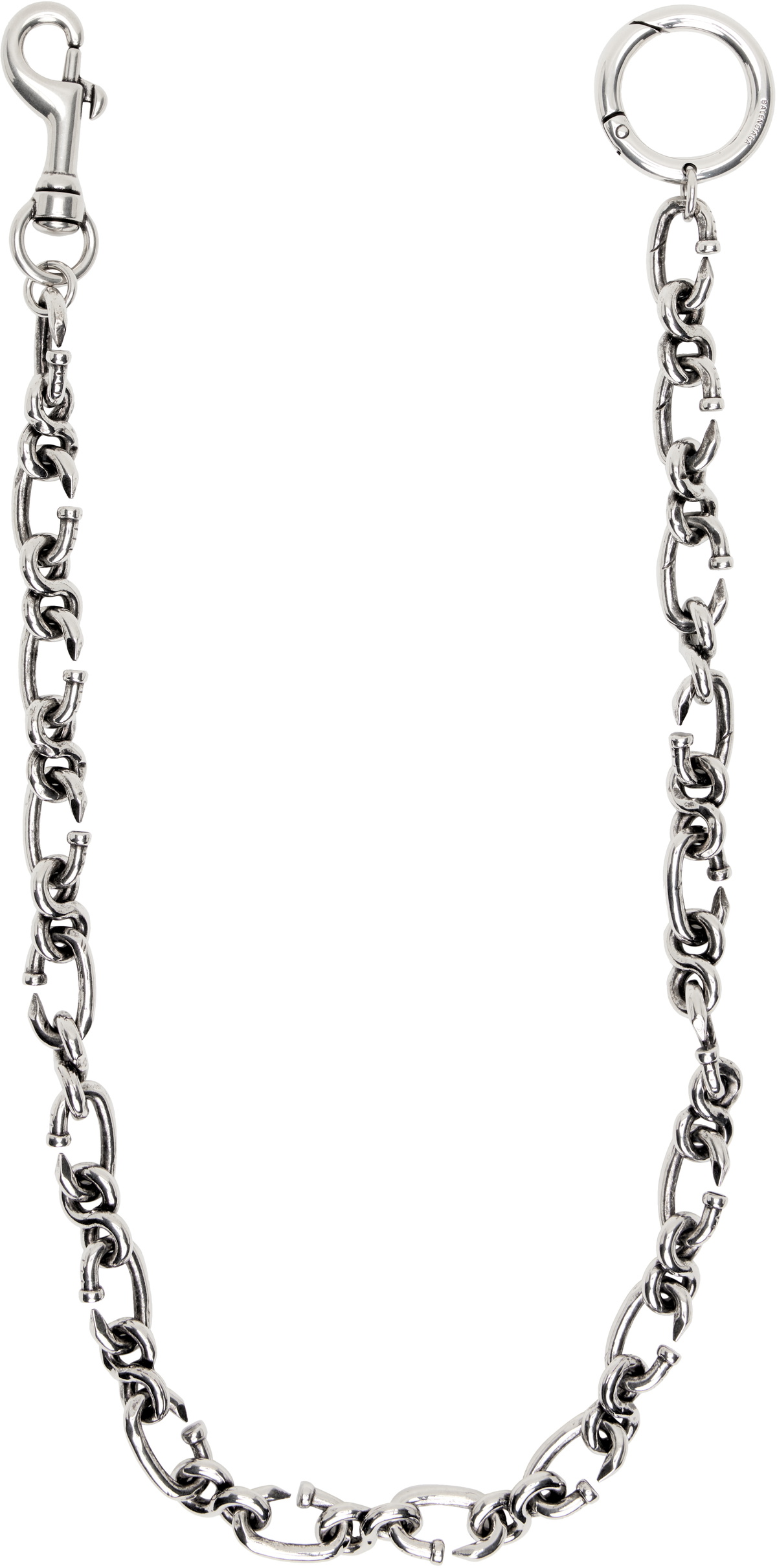 Balenciaga: Silver Klub Trouser Wallet Chain | SSENSE