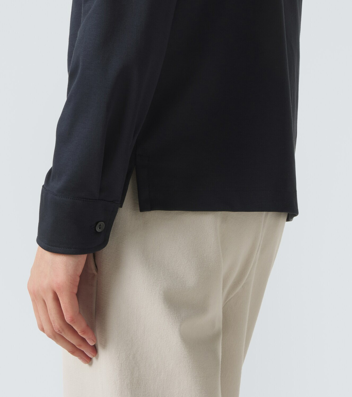 Agnona Cotton and silk polo shirt