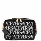 Versace Men's Mongram Side Bag in Black