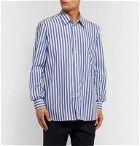 Barena - Striped Cotton-Poplin Shirt - Blue