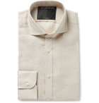 Favourbrook - Slim-Fit Cutaway-Collar Slub Linen Shirt - Neutrals
