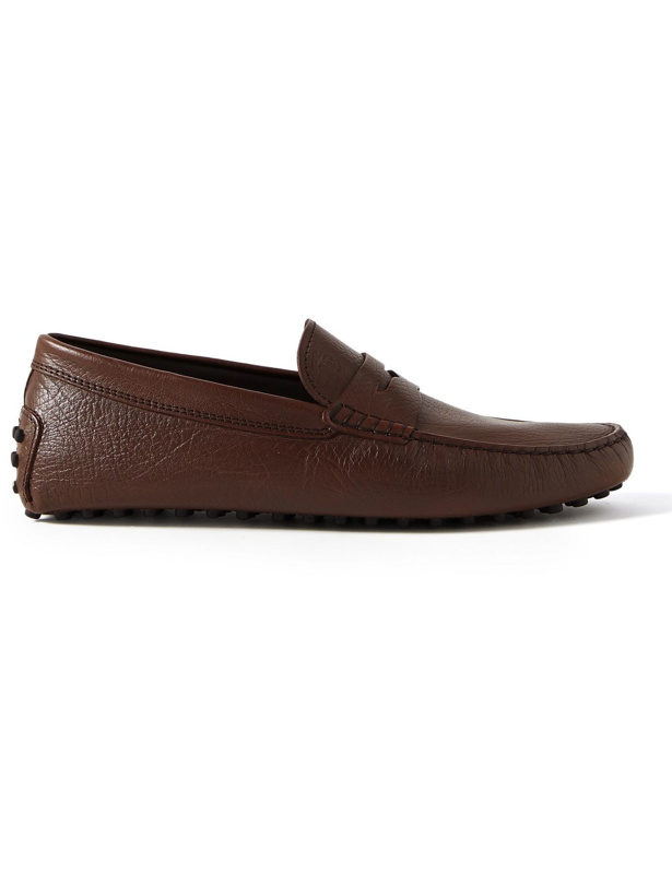 Photo: TOD'S - Gommino Full-Grain Leather Driving Shoes - Brown