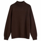DONNI. Women's Cotton Cashmere Turtleneck Jumper in Espresso