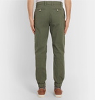 Brunello Cucinelli - Stretch-Cotton Twill Trousers - Men - Green