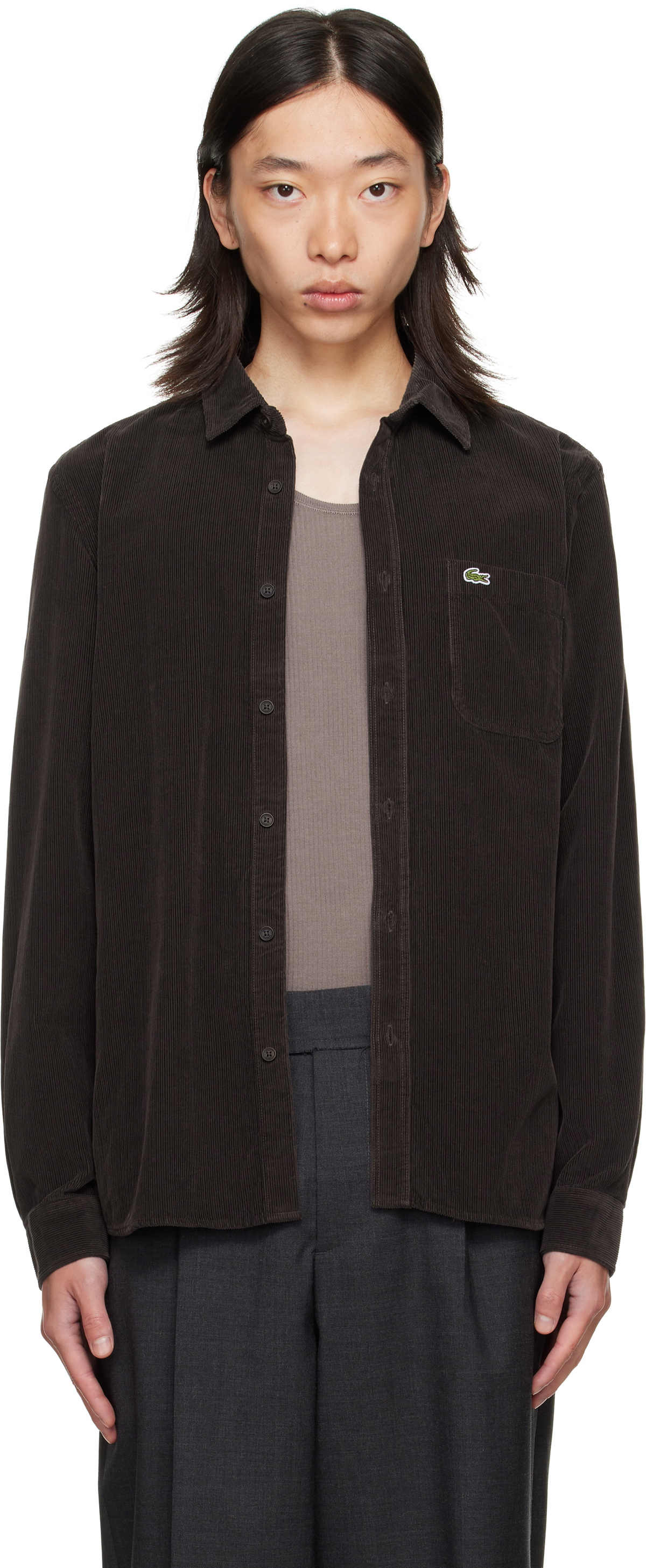 Lacoste Brown Regular Fit Shirt