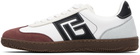 BALMAIN White Swan Suede & Nylon Sneakers