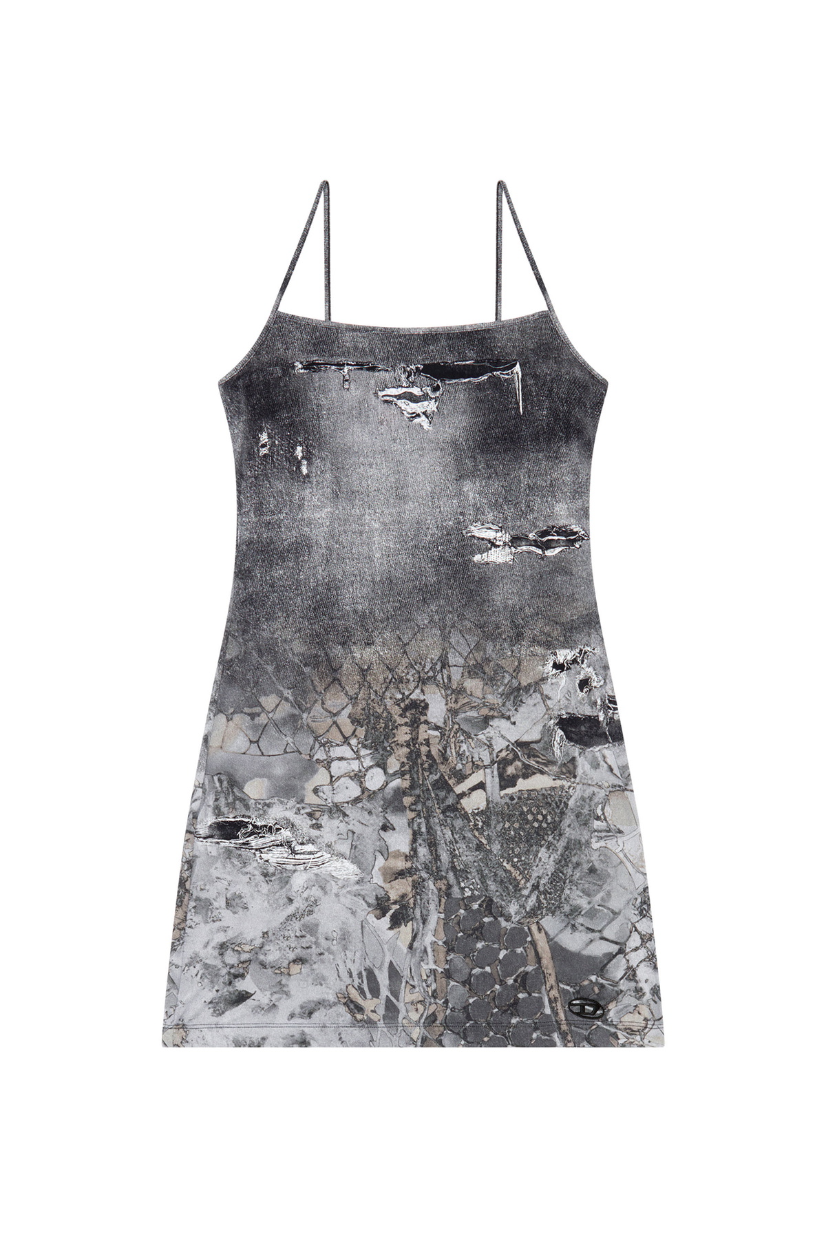 Diesel Short bodycon dress with denim print - Dresses Womens Diesel Short bodycon dress with denim print - Dresses Womens