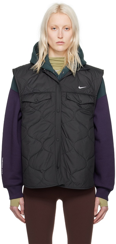 Photo: Nike Black Spread Collar Vest