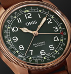 Oris - Big Crown Pointer Date Automatic 40mm Bronze and Leather Watch - Green