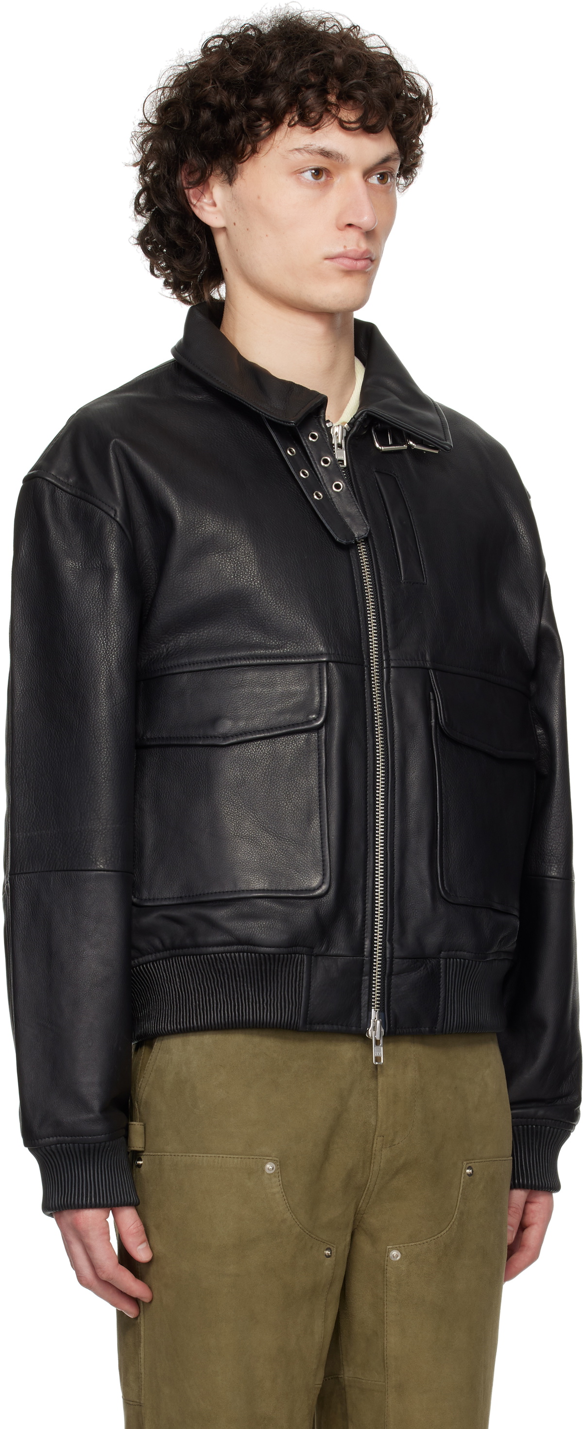 Deadwood Black Wingman Leather Jacket