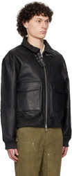 Deadwood Black Wingman Leather Jacket