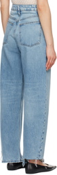 FRAME Blue Long Barrel Jeans
