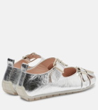 Simone Rocha Buckle Ballerina Grip leather ballet flats
