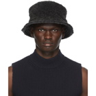 Marni Grey Wool Faux-Fur Bucket Hat
