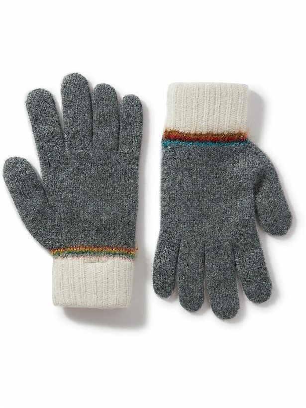 Photo: Paul Smith - Signature Stripe Intarsia Wool-Blend Gloves
