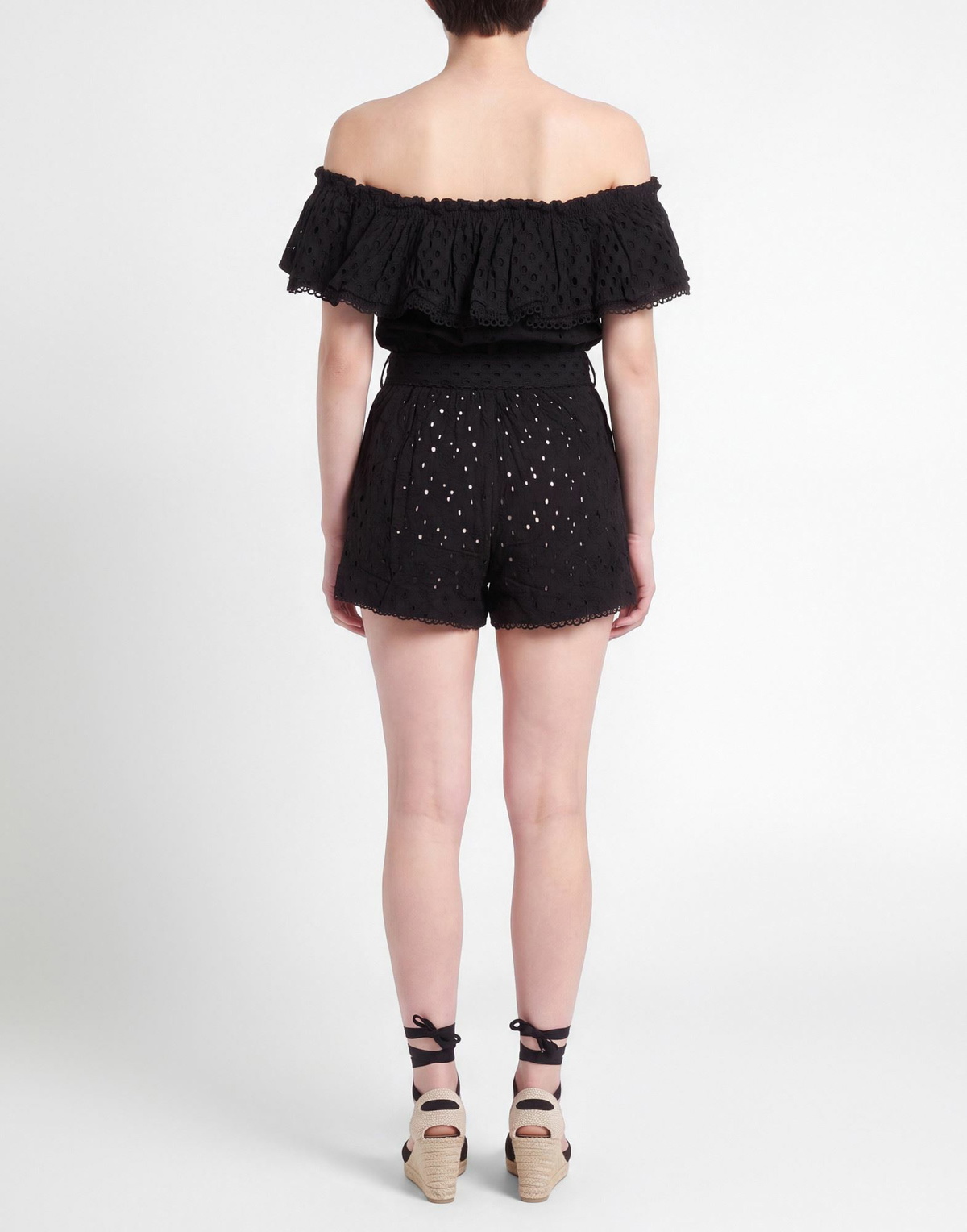 Poupette St Barth Womens Playsuit in Black