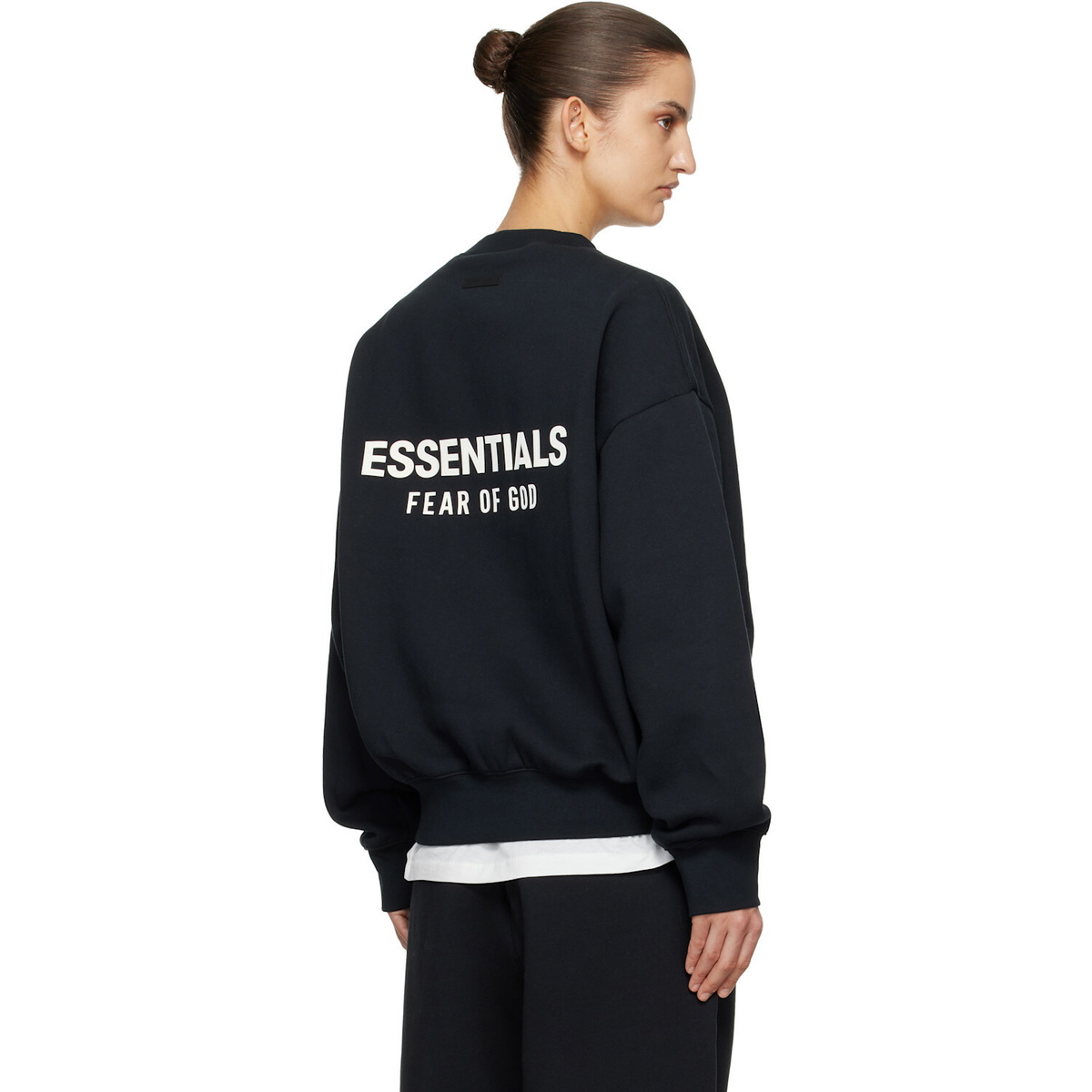 Fear of God ESSENTIALS Black Classic Crewneck Sweatshirt