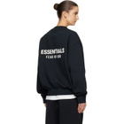 Fear of God ESSENTIALS Black Classic Crewneck Sweatshirt