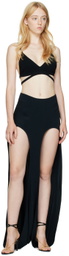 Dion Lee Black Arch Longline Maxi Skirt