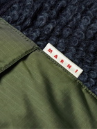 Marni - Ripstop-Trimmed Knitted Jacket - Blue