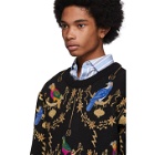 Gucci Black Voliere Jacquard Sweater