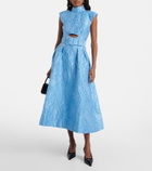 Rebecca Vallance Aegir belted jacquard midi dress