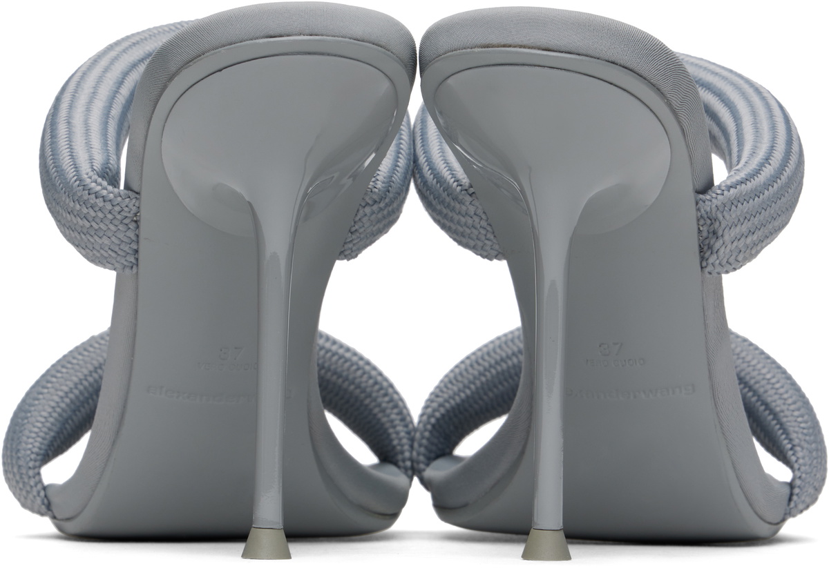 Alexander Wang Gray Julie 105mm Nylon Tubular Heeled Sandals