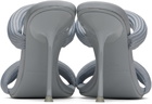 Alexander Wang Gray Julie 105mm Nylon Tubular Heeled Sandals