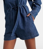 Valentino Halterneck denim playsuit