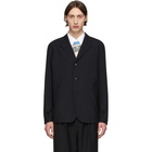 Comme des Garcons Homme Black Tropical Wool Three-Button Blazer