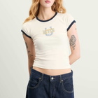 Levi's Women's Horseshoe Raglan T-Shirt in Sugar Swizzle/Dark Sapphire