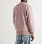 CHAMPION - Logo-Embroidered Fleece-Back Cotton-Blend Jersey Sweatshirt - Pink