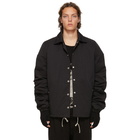 Rick Owens Drkshdw Black Snap Front Jacket