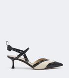 Fendi Colibrì leather slingback pumps