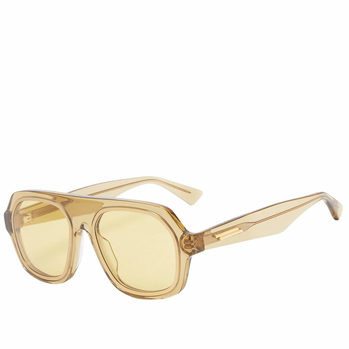 Photo: Bottega Veneta Eyewear Men's Bottega Veneta BV1217S Sunglasses in Yellow