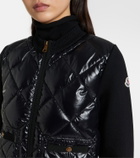 Moncler Down-paneled cotton cardigan