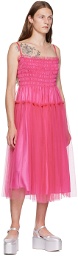 Molly Goddard Pink Curtis Midi Dress