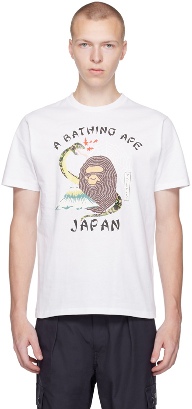 Photo: BAPE White Japanese Culture T-Shirt
