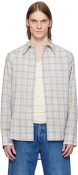 CMMAWEAR Blue Tailored Flannel Shirt