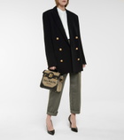 Balmain - B-Buzz 23 leather-trimmed shoulder bag