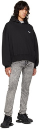 We11done Gray Unbalanced Sweatshirt