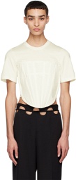 Dion Lee Off-White Corset T-Shirt