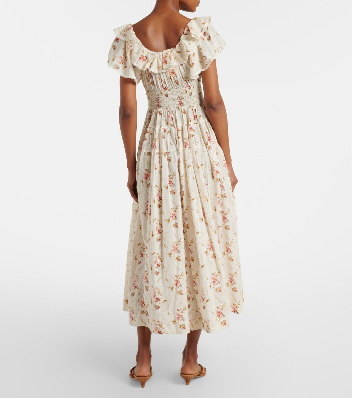 Dôen Illiana floral cotton midi dress