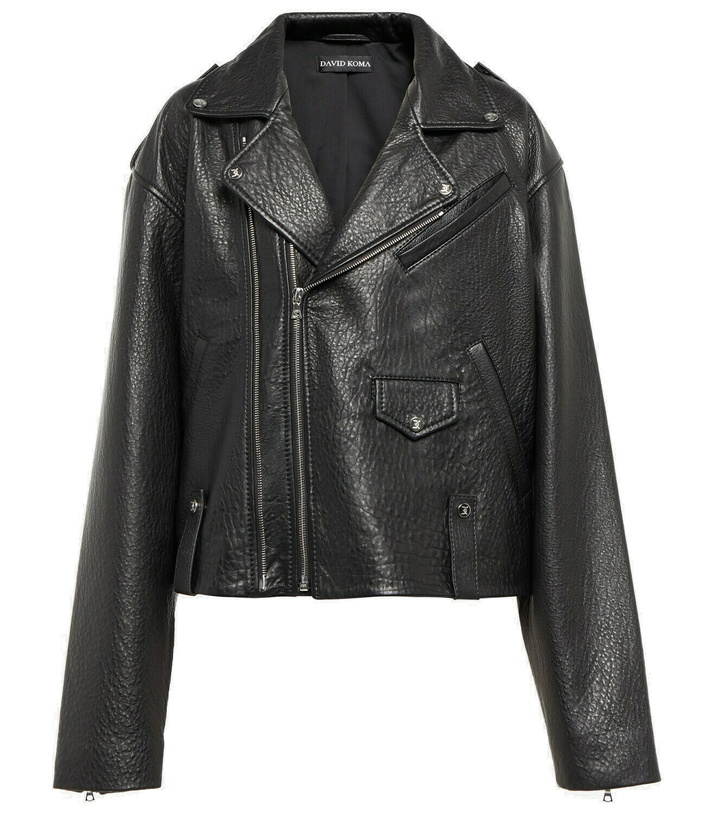 Photo: David Koma Oversized leather jacket