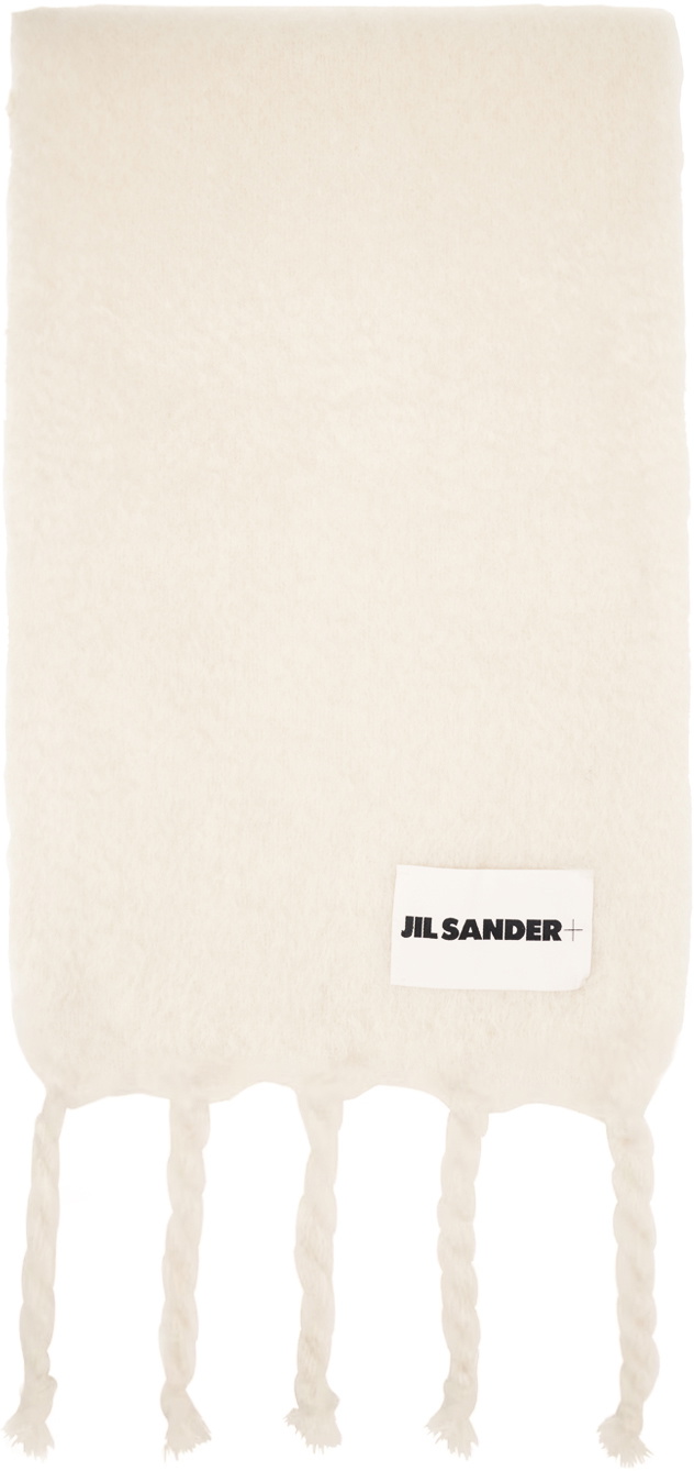 スカーフ JIL SANDER Woman Scarf White J40TE0118J40041 100 Jil Sander Outlet: Neck scarf woman - White | Jil Sander