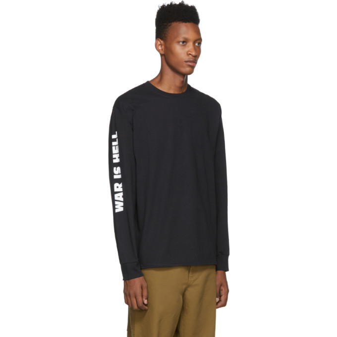 Noah NYC Black War Is Hell Long Sleeve T-Shirt Noah NYC
