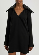16 Arlington Dante Leather-panelled Mini Dress Black 6 (UK6 / XS)