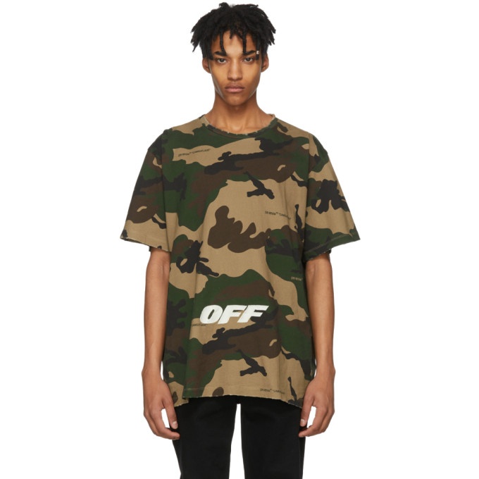 Photo: Off-White Multicolor Camouflage T-Shirt