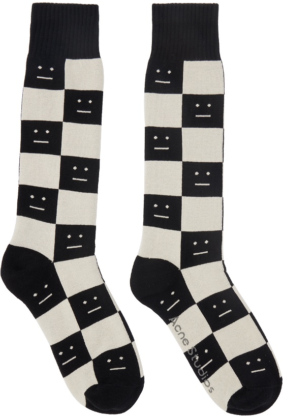 Photo: Acne Studios Black Checkerboard Socks