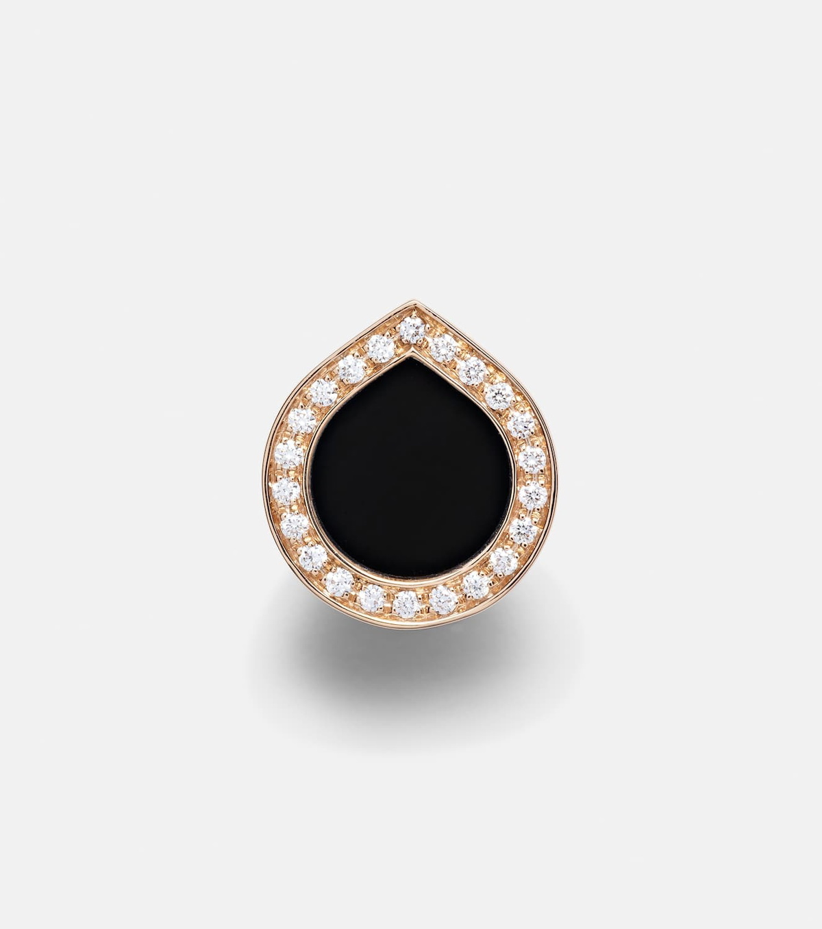Repossi Antifer 18kt rose gold single earring with onyx and diamonds